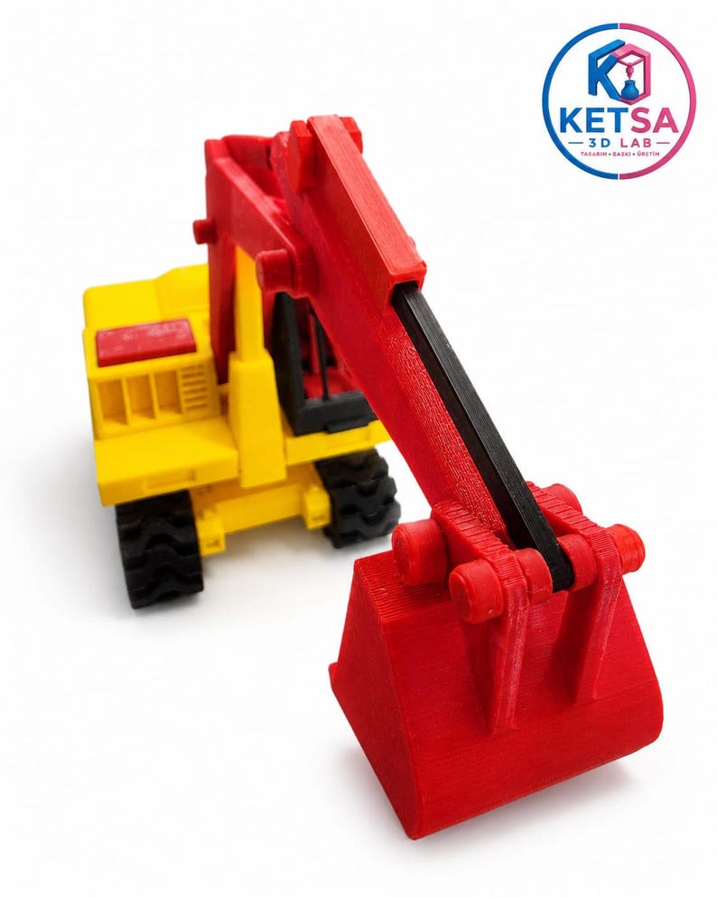 Hareketli Kollu 3D Baskı Ekskavatör Modeli